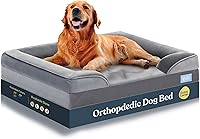 Vista 9 de Sofá cama ortopédica para perros – Camas ultra cómodas para perros medianos – Cama transpirable e impermeable para mascotas – Sofá cama de espuma