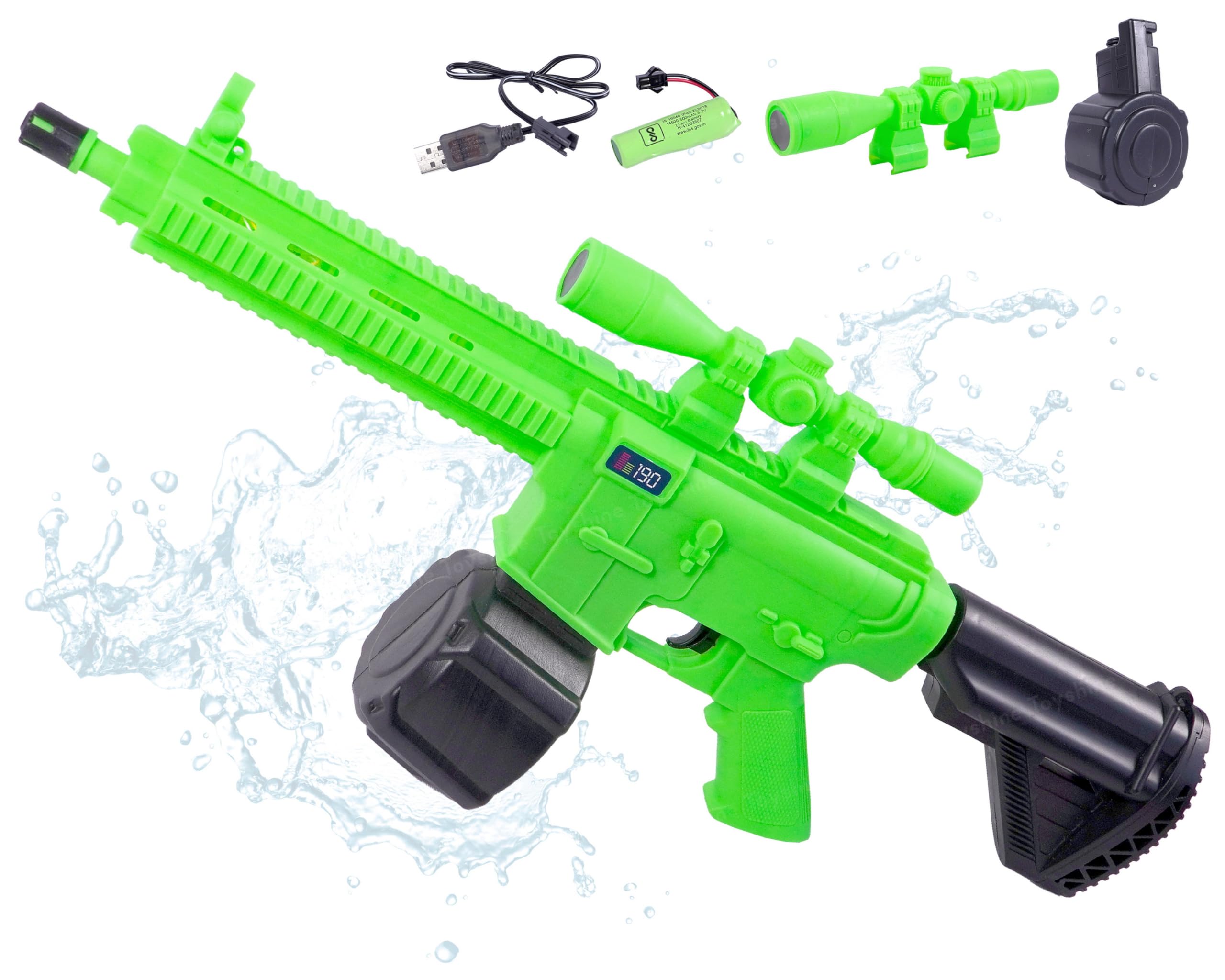 Toyshine Electric Holi Water Toy Gun 600 ML Tank Capacity Rechargeable with Pressure Mechanism for Range Upto 25 FT A Powerful Squirt Guns for Kids Outdoor Water Fun - Green (B0D14SWNQ3) Amazon Price History, Amazon Price Tracker