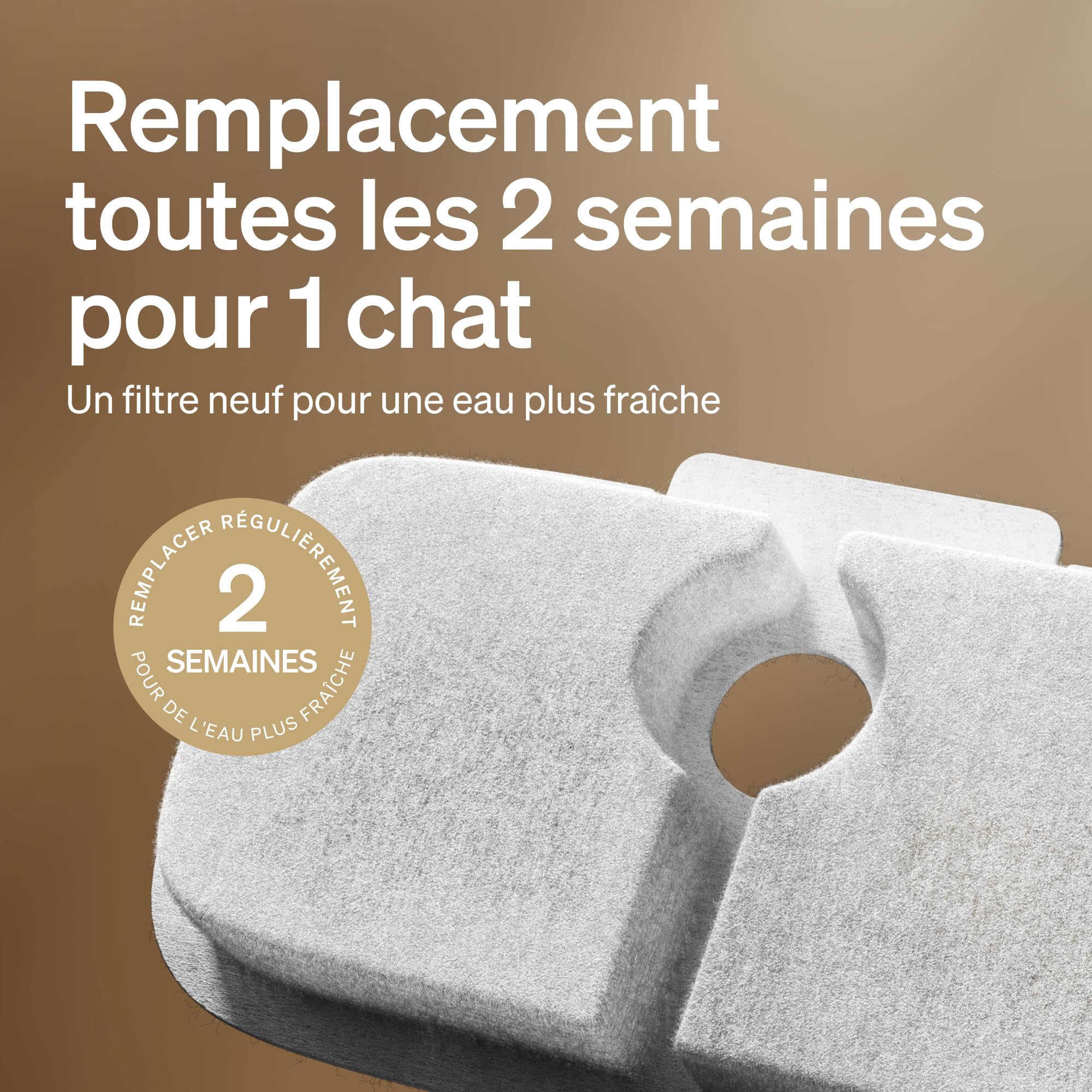 PETLIBRO Filtre Fontaine Eau Chat, Pack de 4 Filtres de Remplacement pour Dockstream Fontaine à Eau pour Chat PLWF005, PLWF115, PLWF105, Filtre avec Filtration Verticale pour Fontaine a Eau Chat