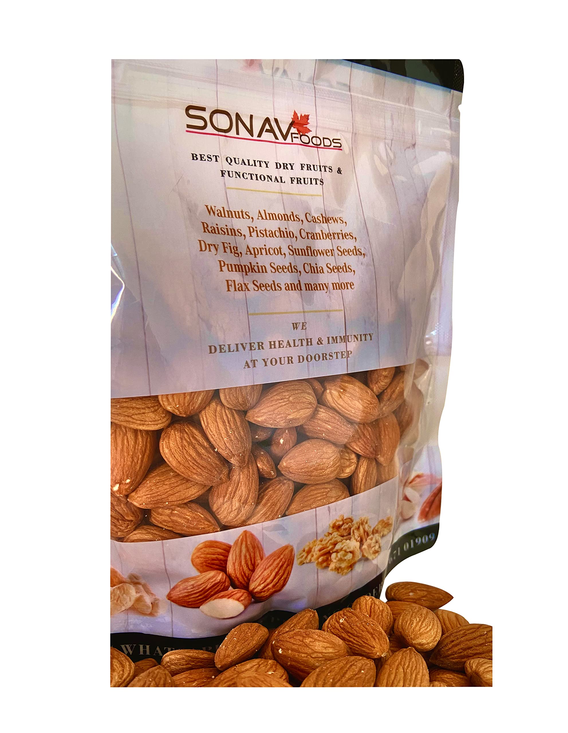 Buy SONAV FOODS Dry Fruits Premium Californian Almonds / 100 Natural