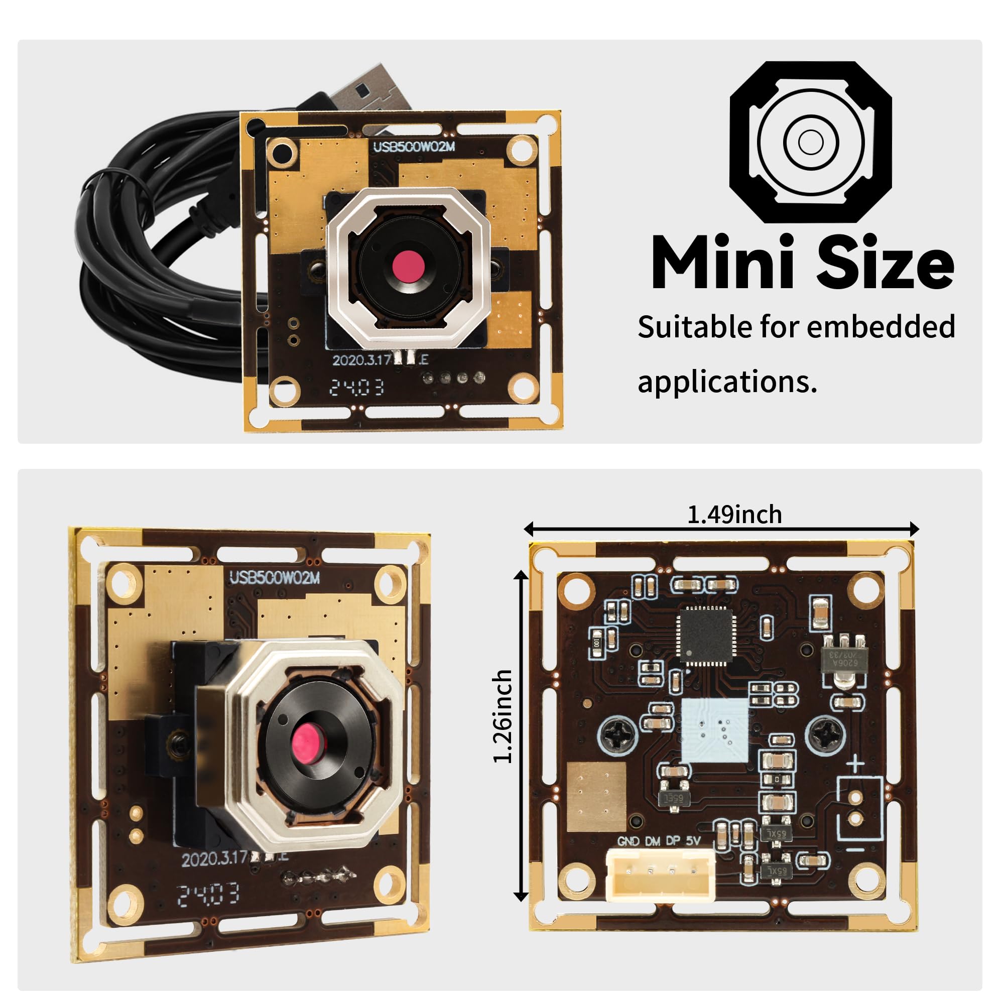 5MP Autofocus USB Camera Module For Raspberry Pi Mini Webcam With Microphone - View #6