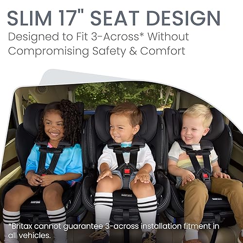Miniatura 5 de Britax Poplar S Asiento convertible para automóvil, asiento de automóvil 2 en 1 con diseño delgado de 17 pulgadas, tecnología ClickTight, ónix