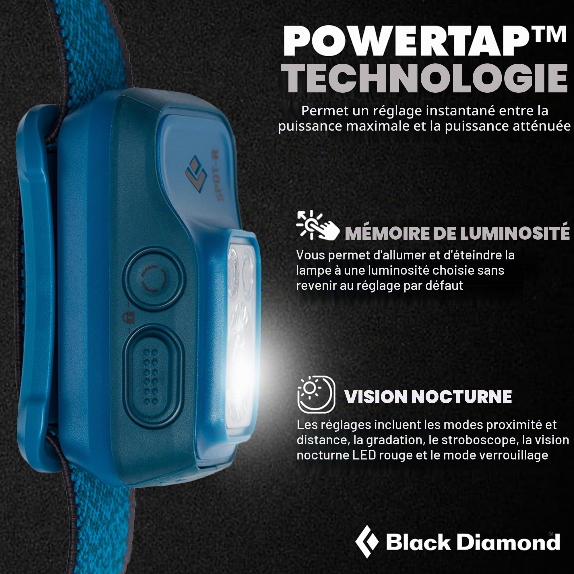 Black Diamond Spot 400-R lampe frontale, Uni