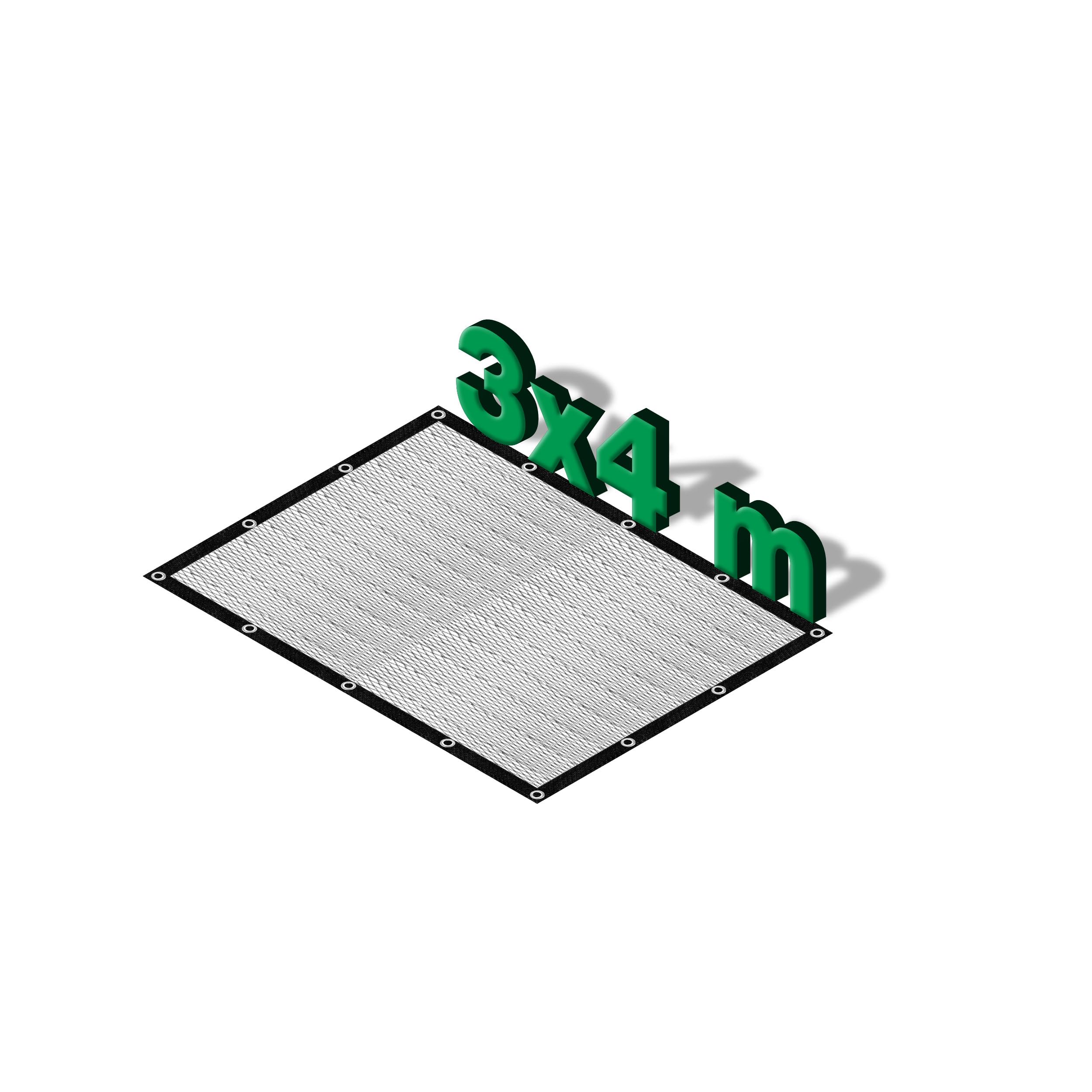 Abdecknetz (3x4m) schwarz mit Erdspießen | feinmaschig (10x10mm) mit stabilem Rand | Teichabdeckung für einen laubfreien Teich | Vogelschutznetz für Gartenteich