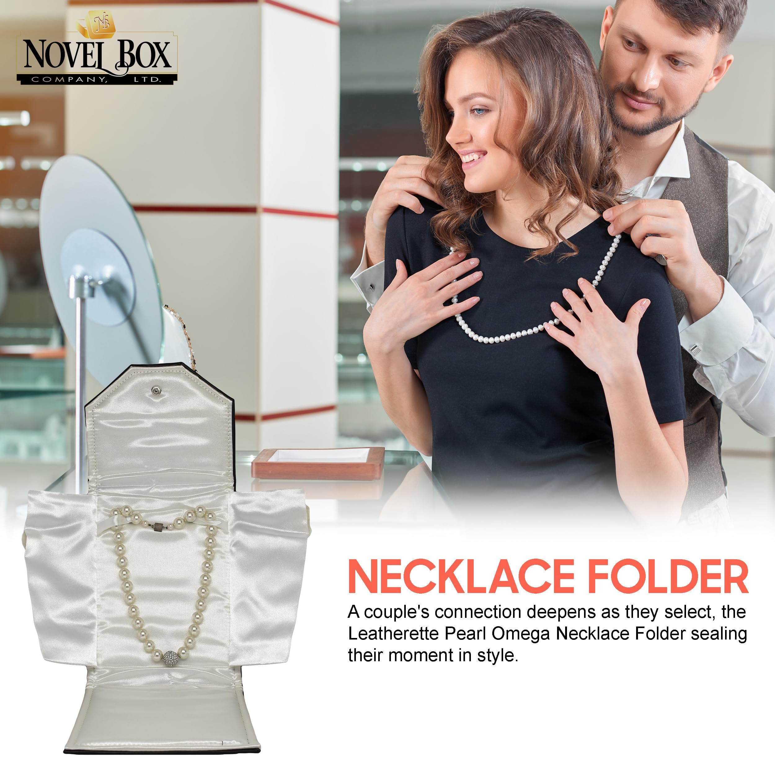 Amazon.com: Novel Box Necklace Display Pearl Folder 7x5 inch Small