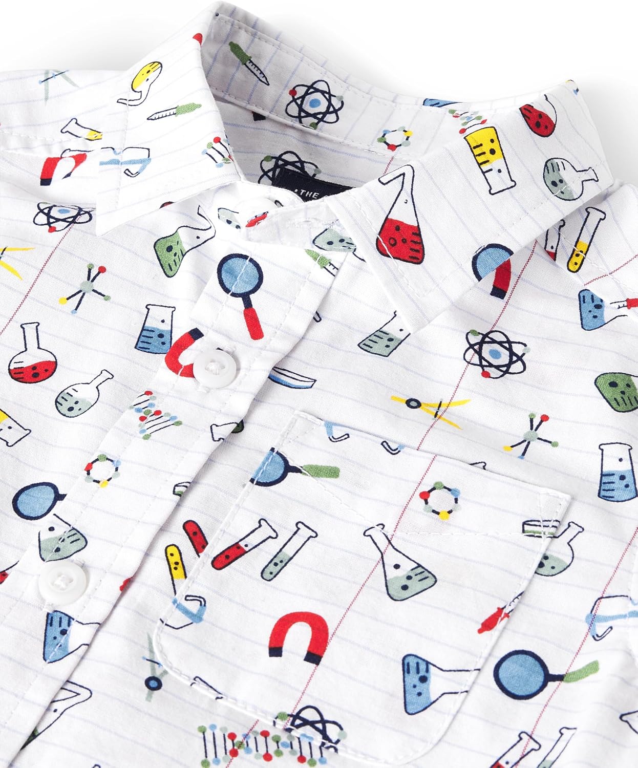 The Children's Place Baby-Boys and Toddler Boys Poplin Short Sleeve Button Down Shirt - Image 2