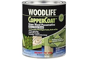 Rust-Oleum 1904A Wolman (Woodlife) CopperCoat Green Wood Preservative - Below Ground End Cut Sealer, Quart