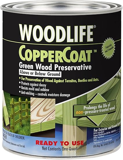 Wolman 1904A WOODLIFE CopperCoat Green Wood Preservative, Quart