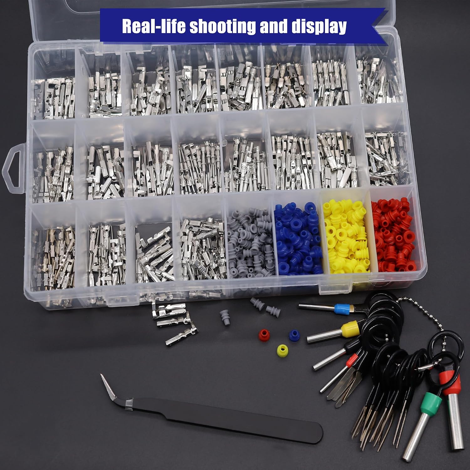 Pin Socket Kit Seal Puller Seamaka 700Pcs 26 Type Car Electrical Wire Terminal Pins ...