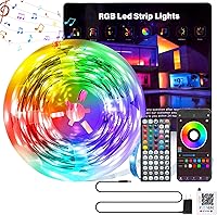 Vista 8 de Luces LED para dormitorio, 150 pies, sincronización de música, cambio de color, tira de luces LED con control remoto y aplicación, luces LED RGB