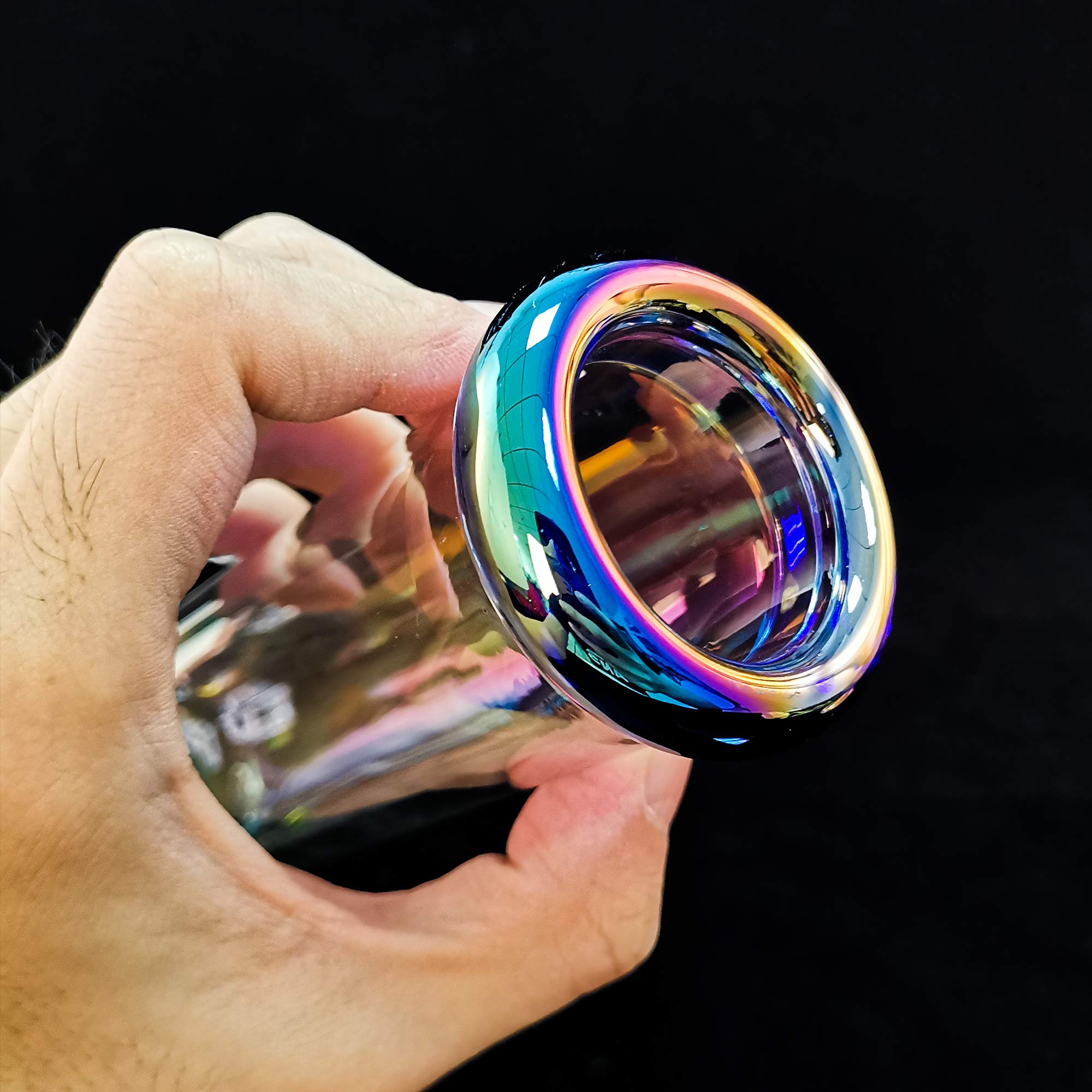REANICE Pang Verre Eau Épais Bong 14mm Glass Water Pipes 30cm Placage Bubbler la Taille Hookah Bongs