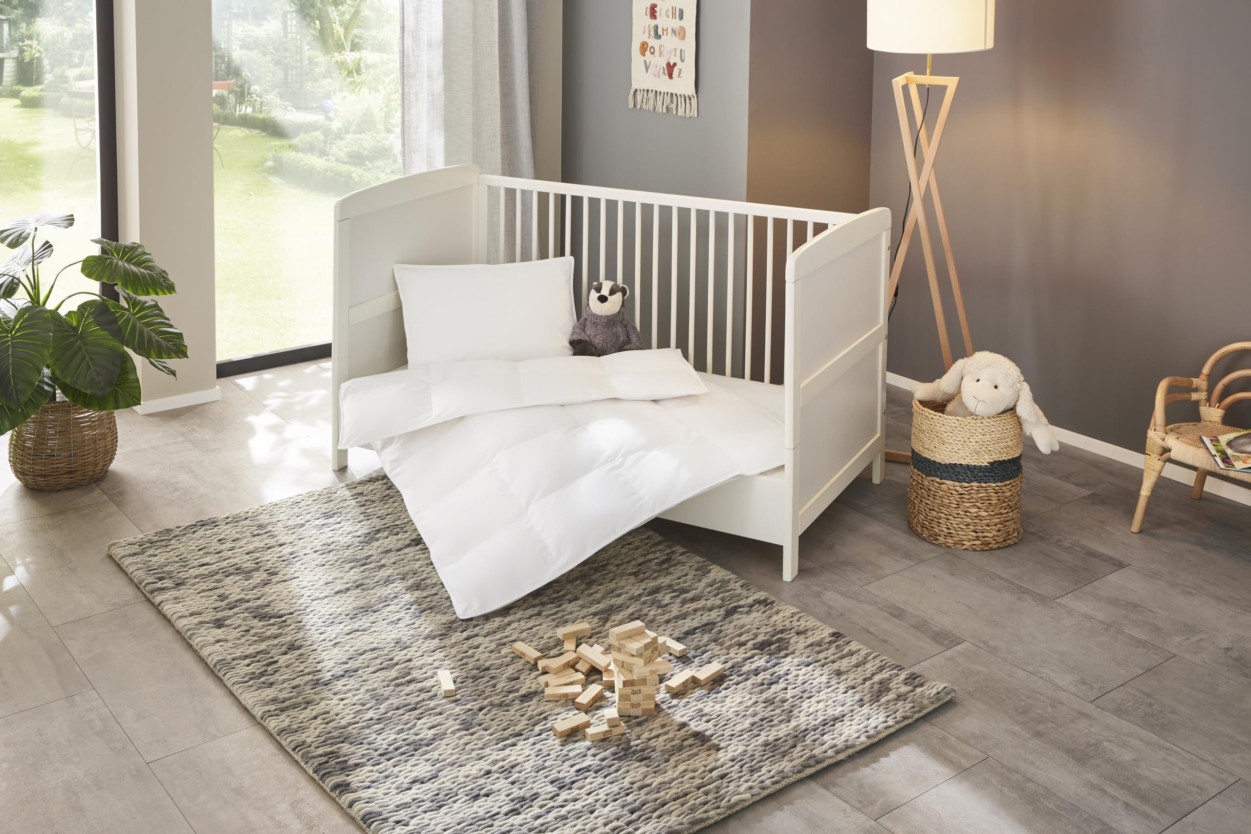 Traumnacht Set Infantil de Plumón, Edredón 100 x 135 cm y Almohada 40 x 60 cm, Funda de Algodón, Certificados DOWNPASS y Oeko-Tex, Calidad Alemana