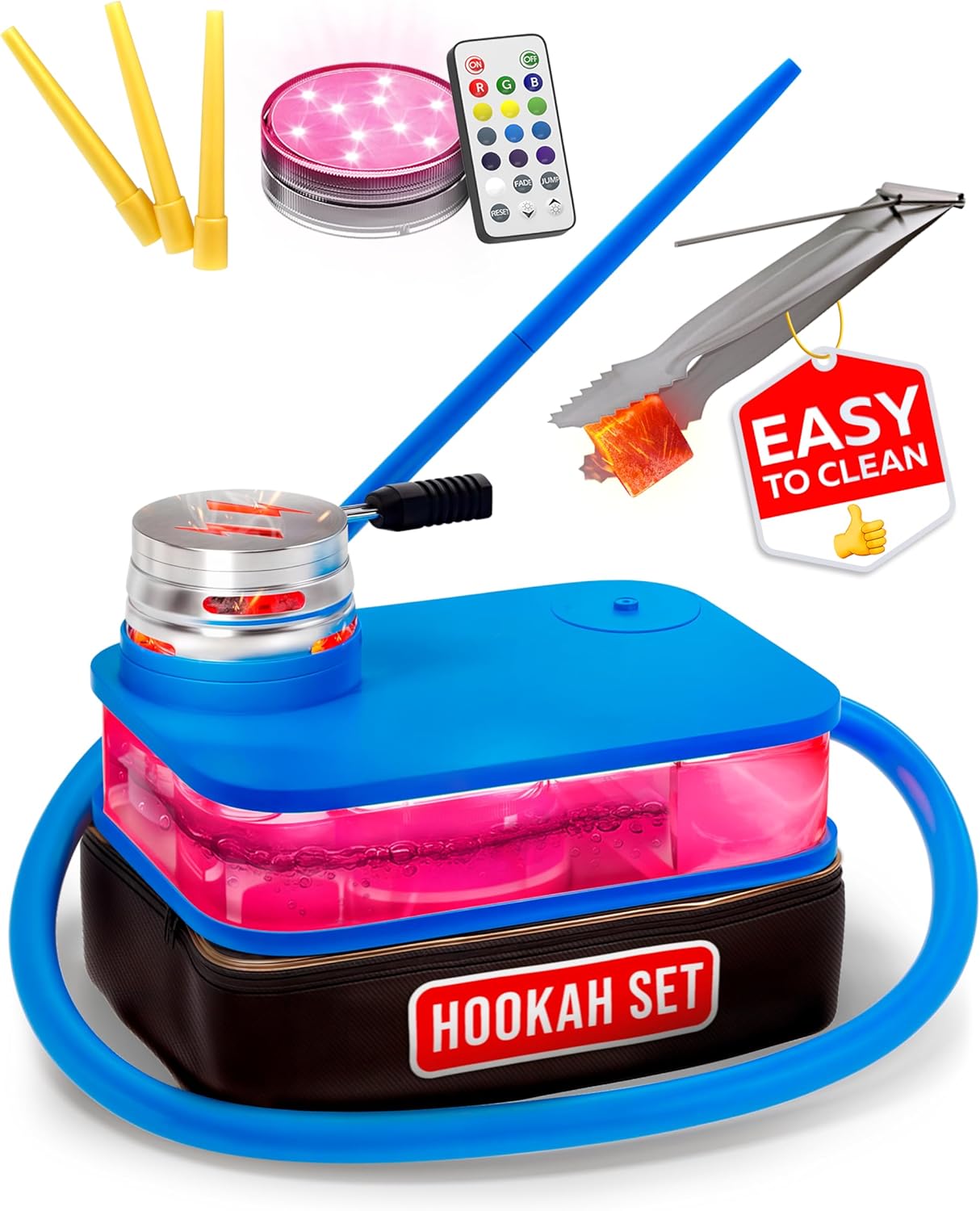 M. Rosenfeld Travel Hookah Set - Blue