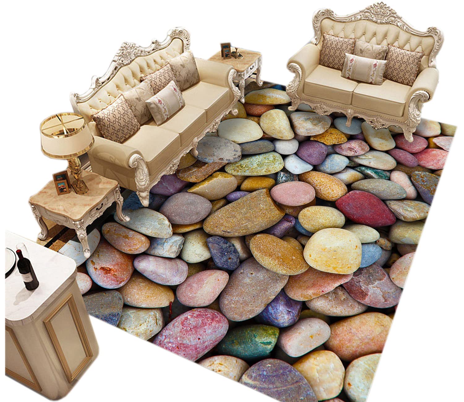Tappeto Gioco Bambini,120x160cm Gattonamento Tappeto, Balcone Salone Soggiorno Yoga Fitness Antiscivolo Lavabile Grigio Pietra Rettangolo Tappeti Salvapavimento Tappetino(multicolore3,120x160cm)