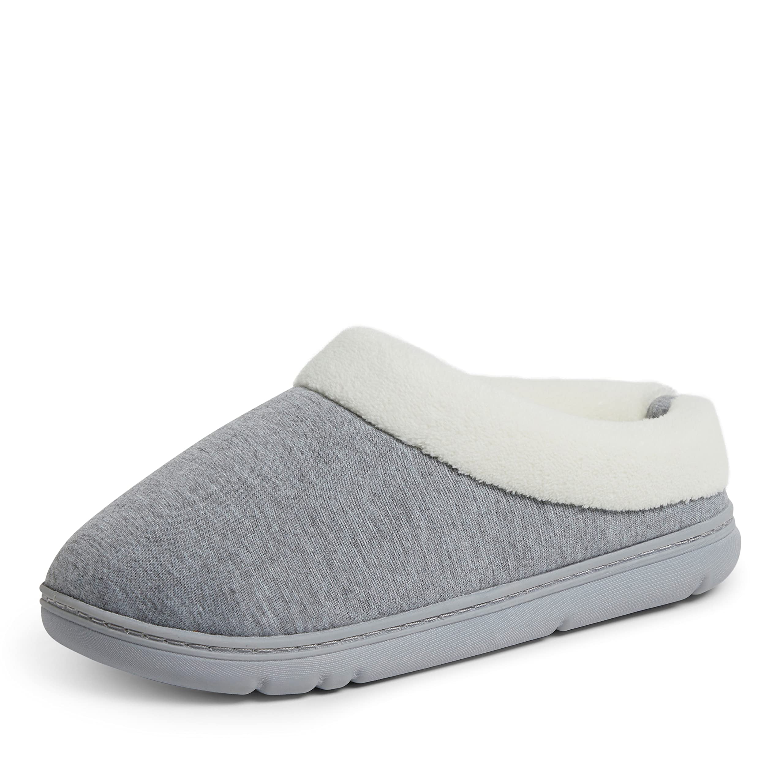 Dearfoams Women's Olive Memory Foam Sweatshirt Clog Slippers