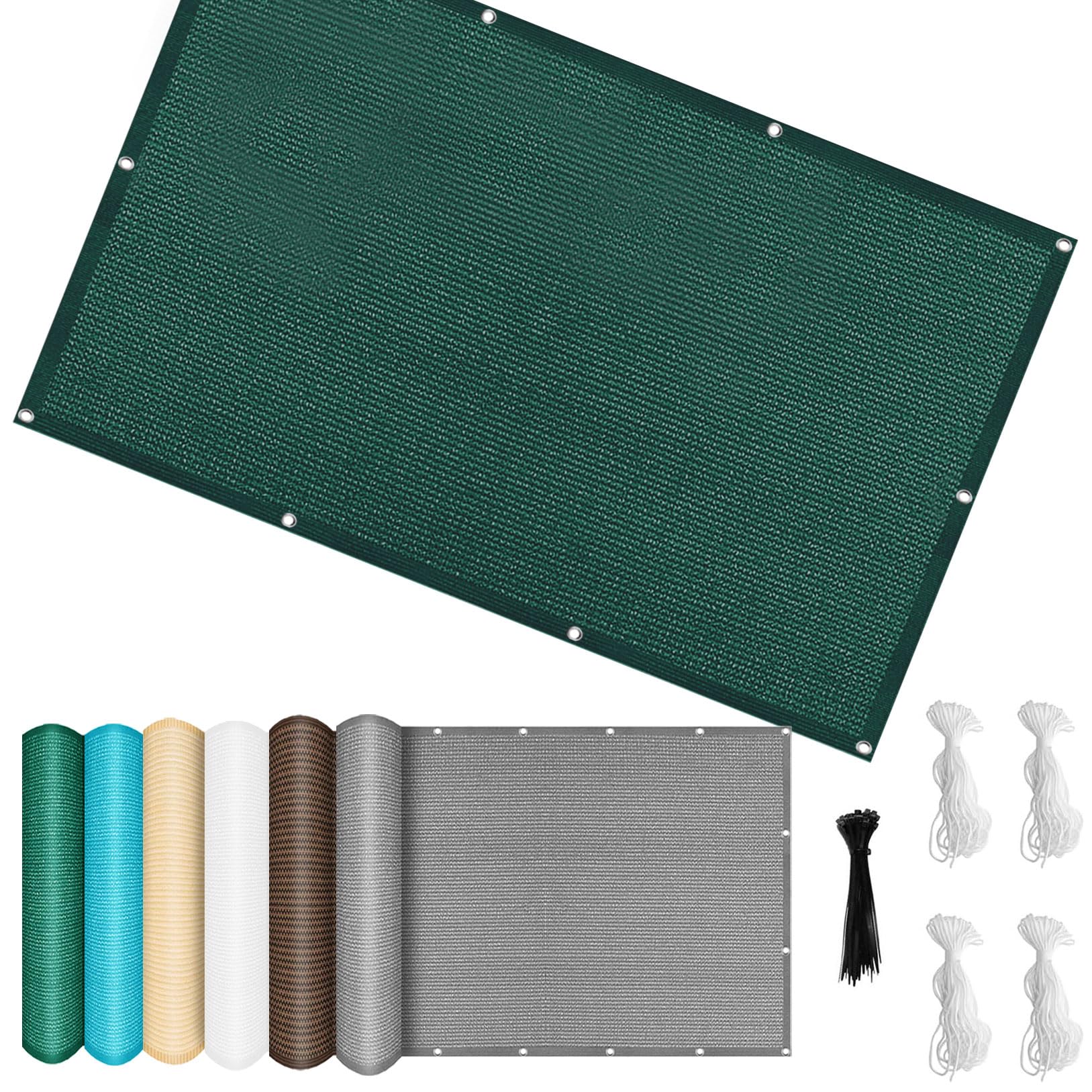 Voile d'ombrage rectangulaire tissu respirant anti-UV 2.7x3.1 m pour terrasse