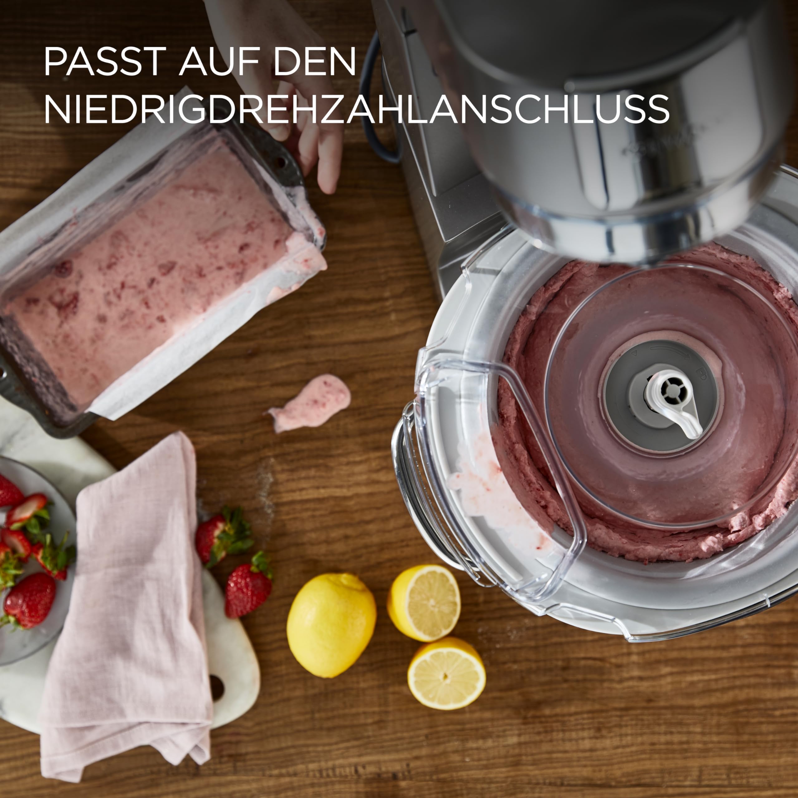 Kenwood Eisbereiter Aufsatz KAX71.000WH - Zubehör für Kenwood Küchenmaschinen, einfach zu Bedienen, spülmaschinenfest, kompatibel mit allen Modellen der Chef und Chef XL Serien, Weiß