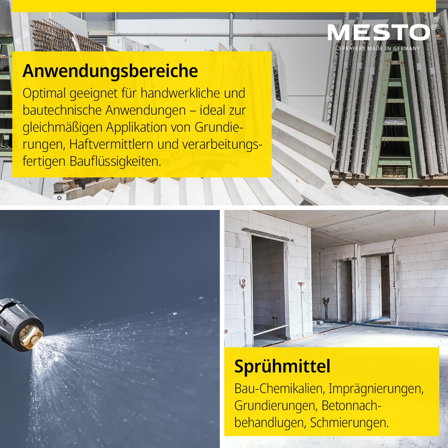 MESTO FERROX PLUS 10 Hochdrucksprühgerät 10L SET inkl. MESTO Köcher | Drucksprüher 6 Bar | Pumpsprühflasche für Bauchemikalien | Drucksprühflasche Industrie | Ölsprüher | Pumpsprüher | Flachstrahldüse