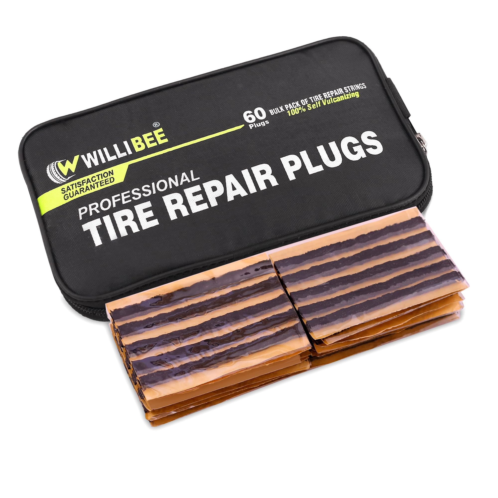 WILLIBEE (Pack of 60 Strips) Premium Heavy Duty Tubeless Tyre Puncture Repair Strips, 60 Black Puncher Repair Seal Strips for Car, Bike, SUV, & Motorcycle-image-11