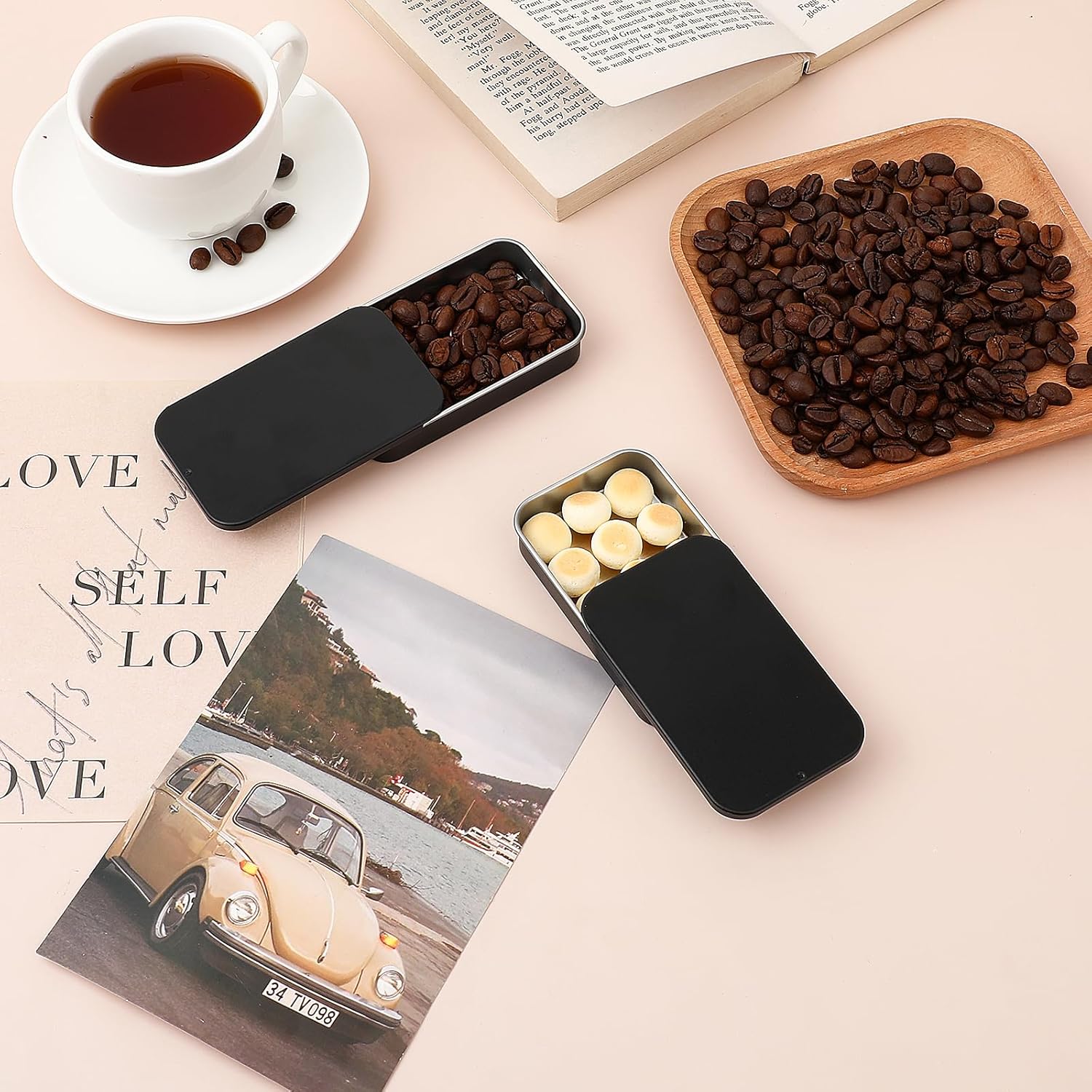 Sliverdew 2Pack Dental Floss Portable Case Tooth Picks Dispense Refillable Glide Floss Storage Container Storage Adult Floss of Various Sizes for Portable Travel Flossing Solution, Black - Image 3