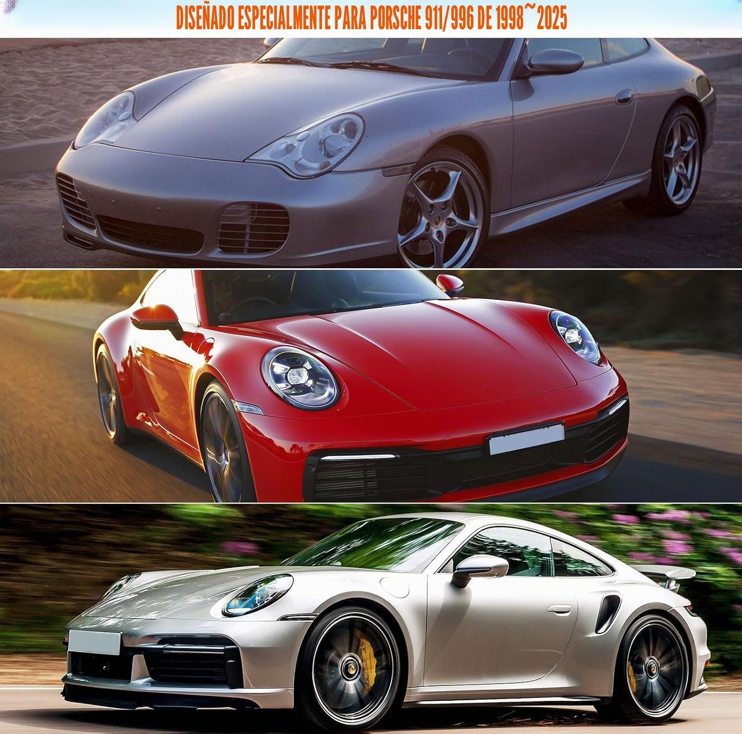 Funda Coche Reemplazo para Porsche 911 (Series 991/992/996/997) 1998-2024, Funda para Coche Exterior Cubre Coches Impermeable Transpirabl Coberturas Completas protección de Nieve, Lluvia, Polvo