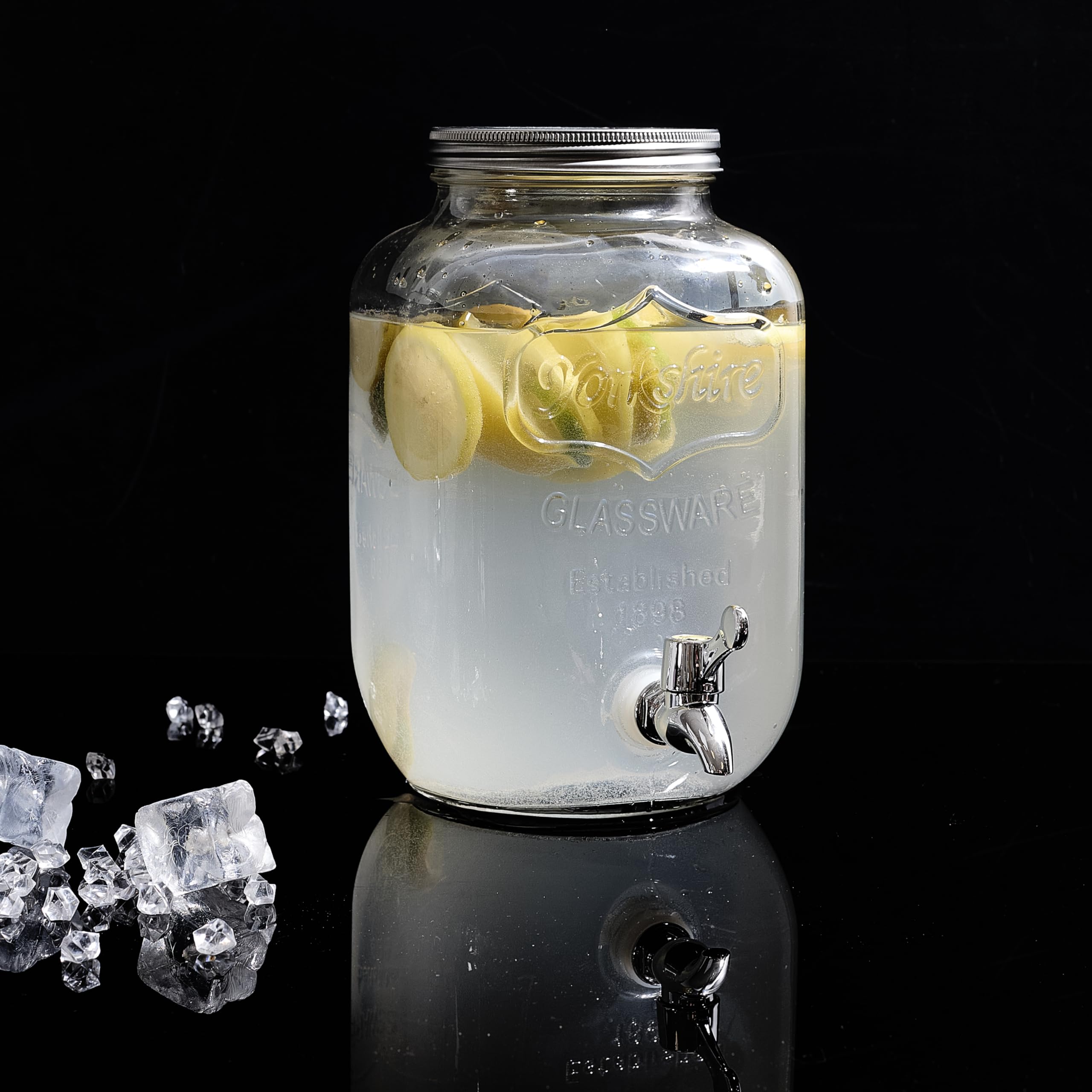 Saveur et Degustation KV7169 FONTAINE, bevanda in vetro, 4 l, trasparente, 15 x 15 x 25,5 cm