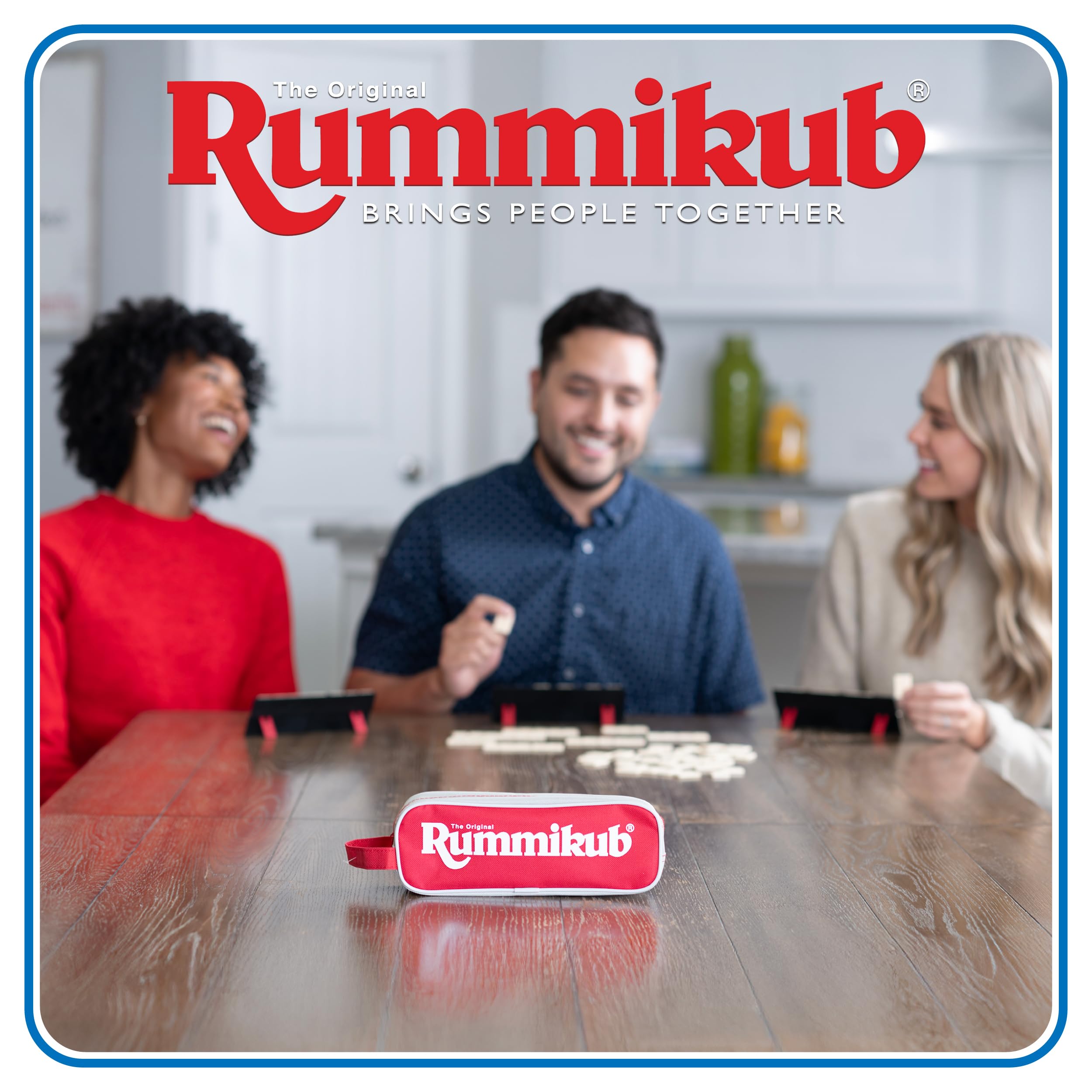 RUMMIKUB - Compact Travel Edition - Juego de Mesa de Viaje para Niños y Adultos - A Partir de 6 Años - Incluye Bolsa de Transporte - Versión Portátil - de 2 a 4 Jugadores