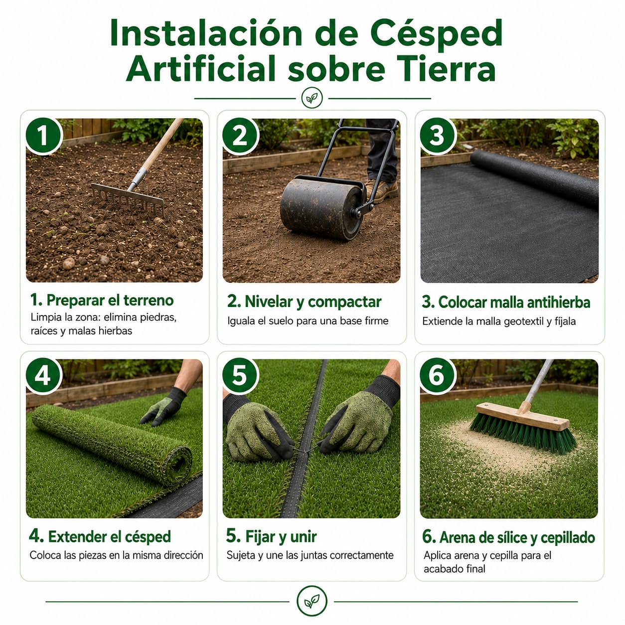 Césped Artificial Premium 25mm, Rollo de 2x10 Metros, Modelo Brasil, 13.650 Puntadas, 5.900Dtex. Máximo Realismo, Alta Densidad, Ideal para Exteriores, Piscinas, Terrazas y Jardín