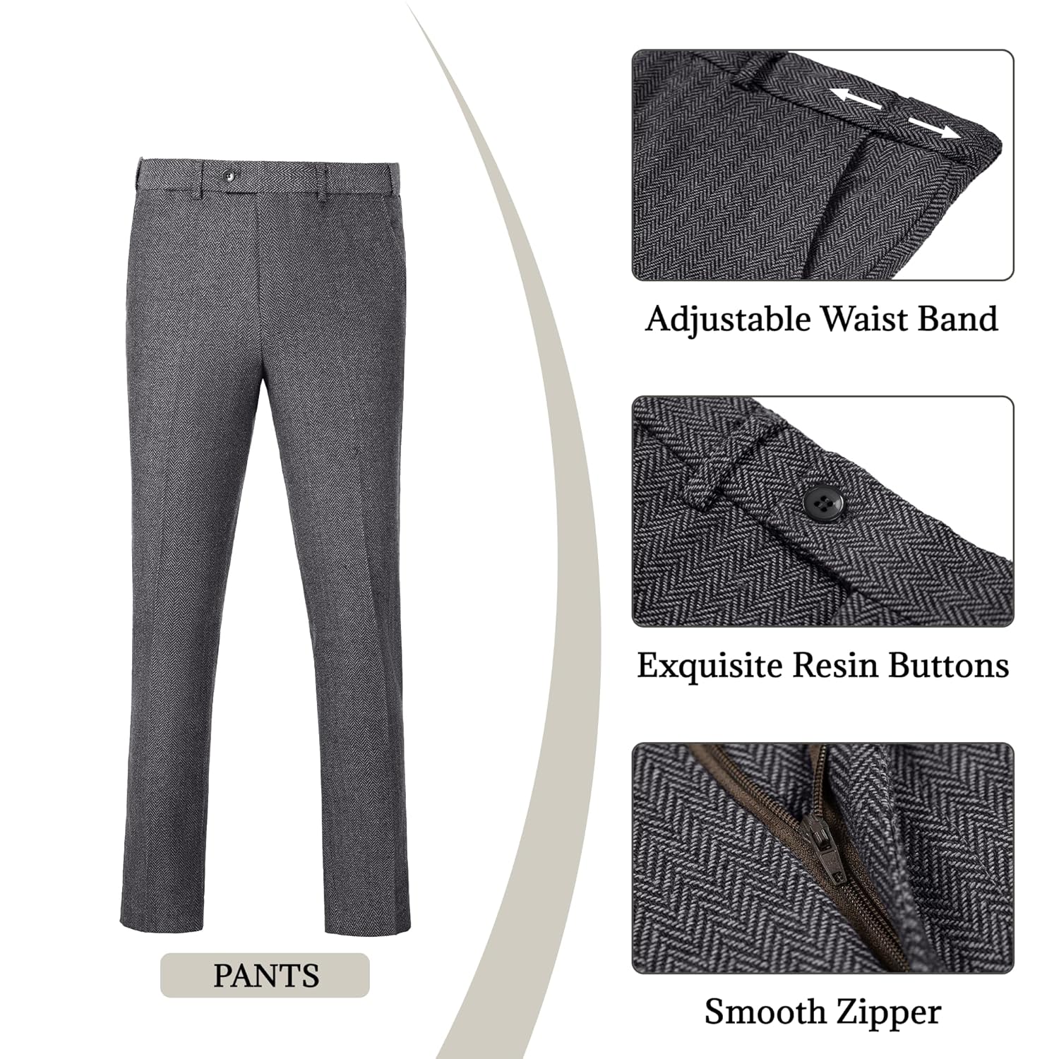 Ternos masculinos de tweed espinha de peixe para homens, retrô, 3 peças, blazer de lapela de pico, conjunto de jaqueta, colete e calça, Cinza escuro, 4G em promoção! Veja a oferta e mais achadinhos de Alfaiataria & Formal 6 Hoje é o melhor dia para comprar Ternos masculinos de tweed espinha de peixe para homens, retrô, 3 peças, blazer de lapela de pico, conjunto de jaqueta, colete e calça, Cinza escuro, 4G com aquele preço maroto! Promoção! Aproveite a oferta! 6