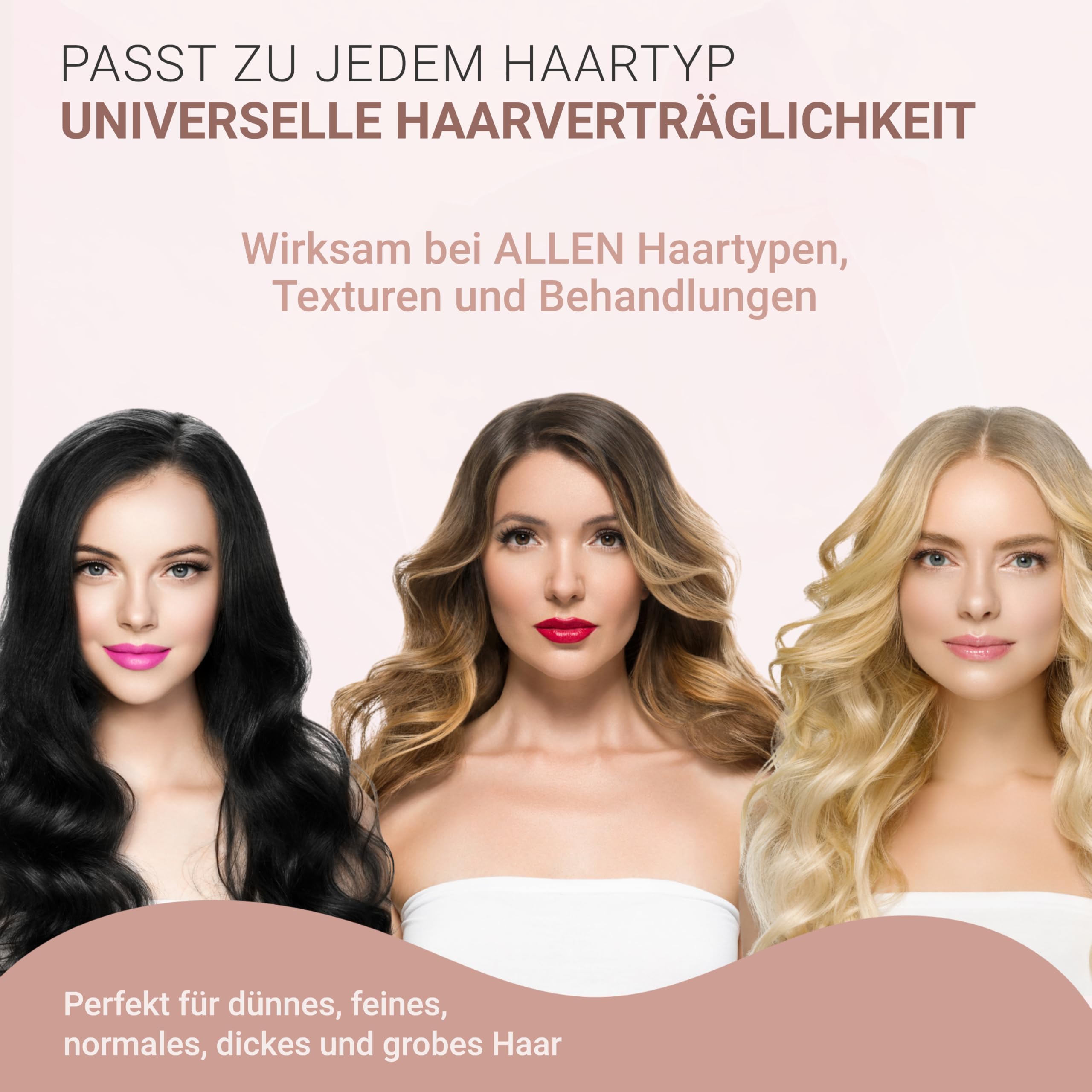 Lockenstab für Beach Waves, Müheloses Styling mit Salon-Ergebnis, Germany | traumhafte Profi-Lockeneisen, 5 Jahre Sorgenfreiheit, Curling Iron Locken Hair Curler für kurze & lange Haare (18mm-25mm)