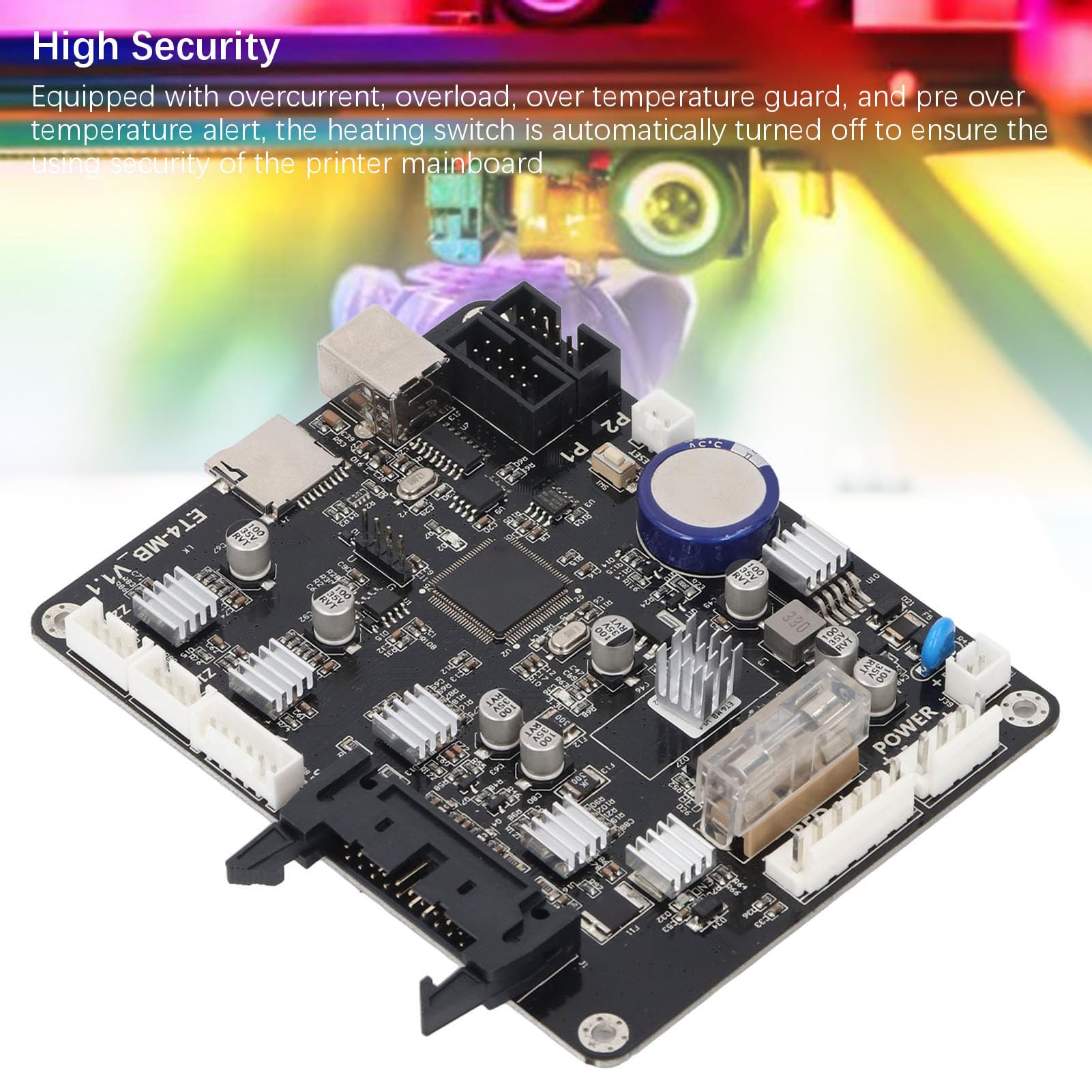 Carte Mère d'imprimante 3D 32 Bits, Conception PCB, Prévention de la Surchauffe et Chipset Haute Performance, Compatible avec Anet ET5X et Diverses Configurations d' 3D