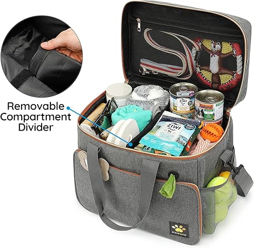 Miniatura 8 de Pmpete Bolsa de viaje para perros para viajar  Accesorios de viaje para perros de una semana o durante la noche con bolsillos multifunción, juego de