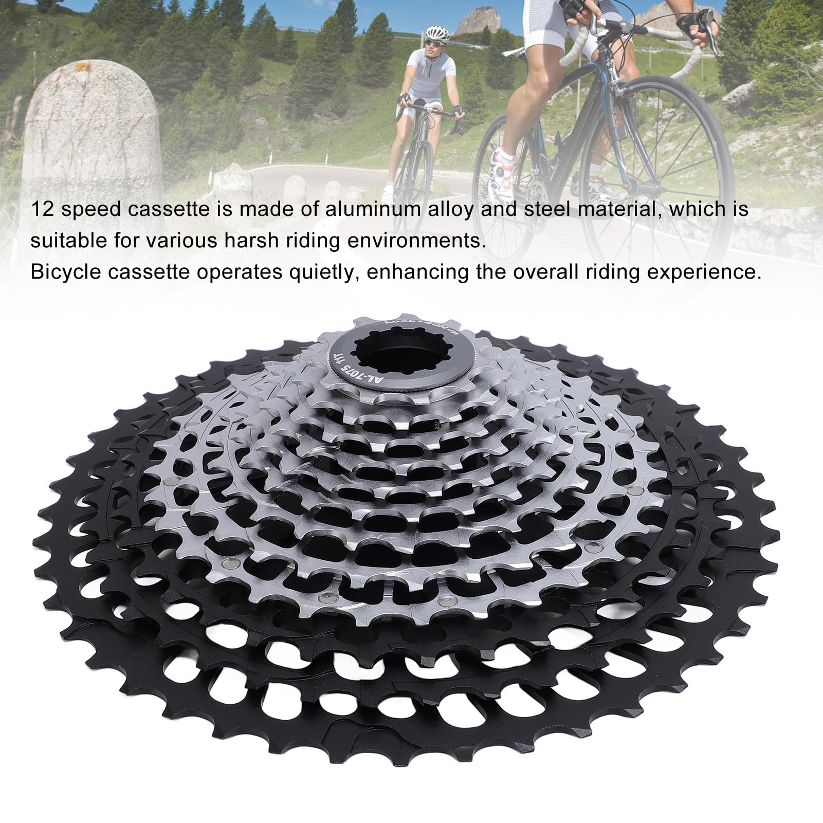 Casete de Bicicleta Ultraligero de Aleación de Aluminio 11-46T para Instalación Rápida para Personalizadores de Bicicletas