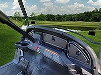 Vista 5 de Huskey Dash Kit W/Locks para Club Car Precedent Fibra de Carbono/Grano de Madera/Acabado Negro Brillante, Molde de Plástico Inyectado para Carrito