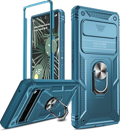 Miniatura 9 de LeYi Funda para Google Pixel 6 Pro Funda para Pixel 6 Pro con cubierta de cámara deslizante, funda de teléfono de grado militar de cuerpo completo