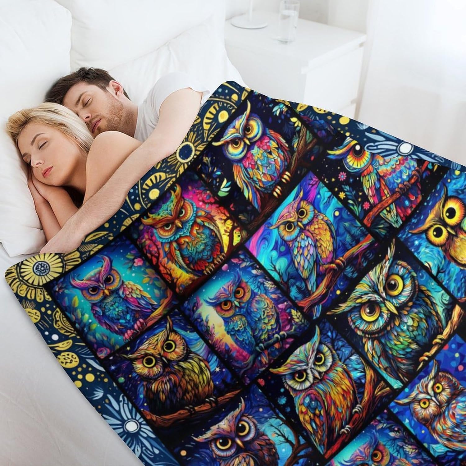 Owl Throw Blanket - Soft Flannel Blankets for Girls Boys Kids Owl Lovers - Warm Throw Blankets for All Season Lap, Chair, Sofa - 50"x40" - Image 6