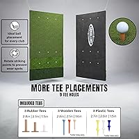 Vista 5 de TriZone Pro - Alfombrilla de golf prémium de 6 x 4 pies Tri Turf Golf Mat Tapetes de golf para práctica en interiores, exteriores, con simulador