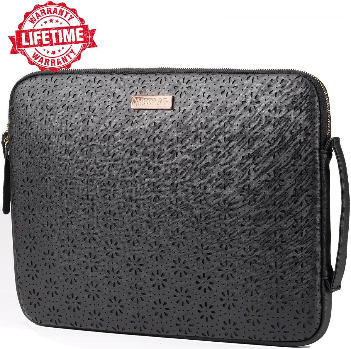 Laptop Sleeve -15.6 inch Laptop Case Tablet Cover - Laser Cut Leather