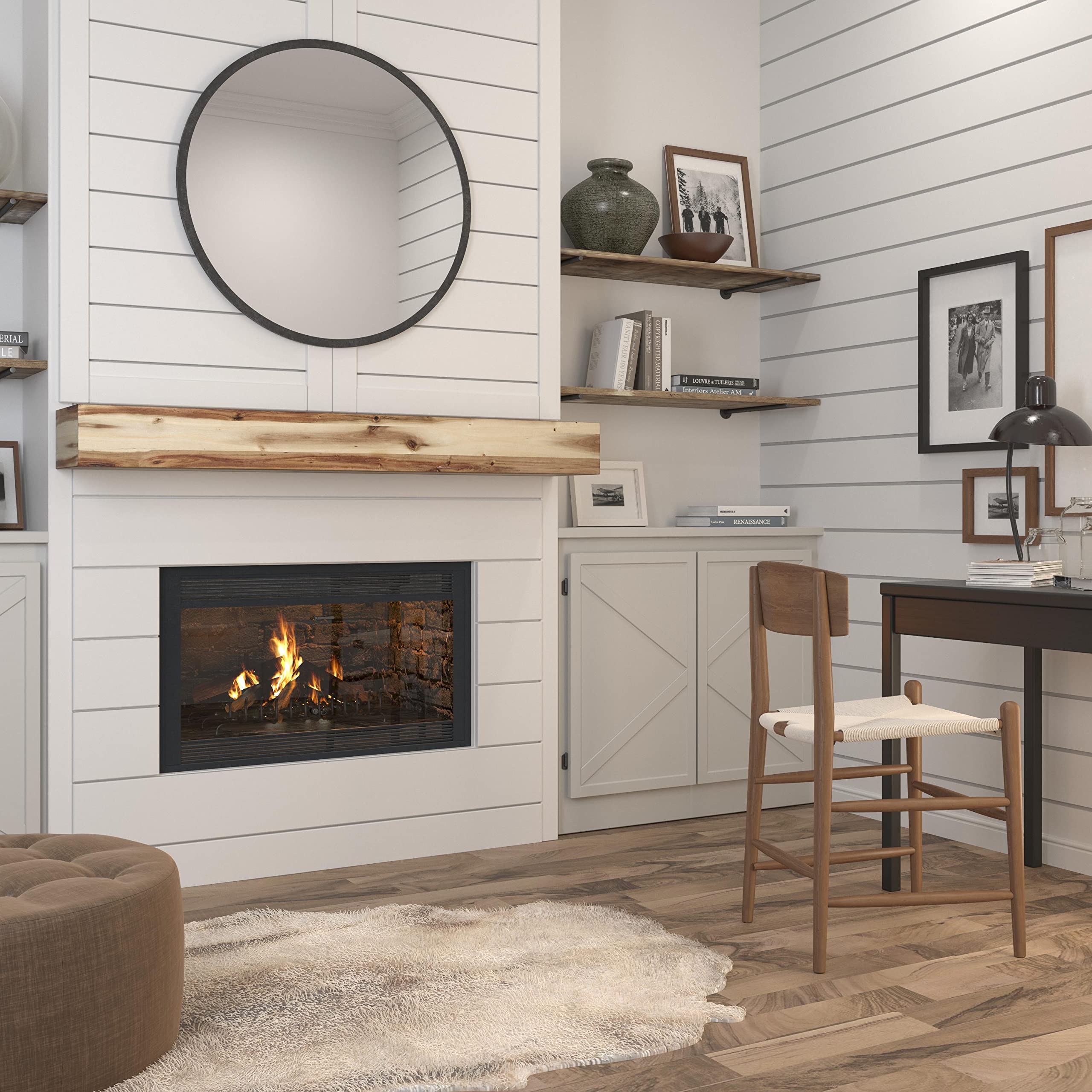 Amazon.com: Pearl Mantels ARYB4849200 Modernistic Yet Comfortable Acacia  Wood Mantel Shelf, 48, Natural : Everything Else