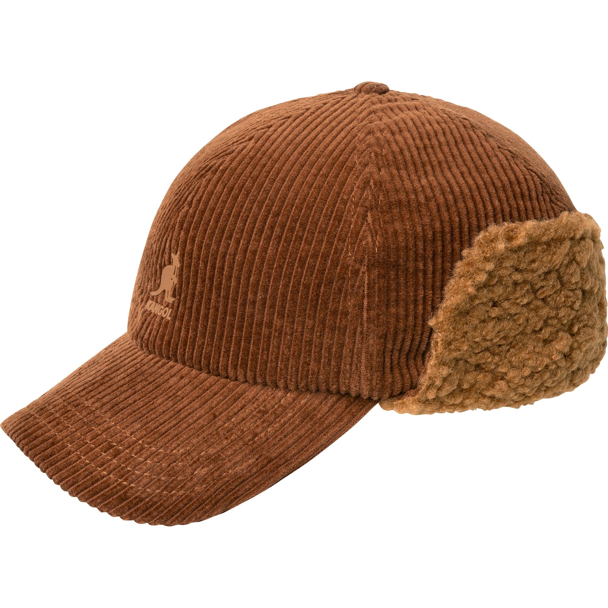 Kangol Men's Brown Cozy Corduroy Ear Flap Cap By