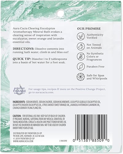 Miniatura 2 de Aura Cacia Clearing Eucalyptus - Sal de baño mineral para aromaterapia, paquete de 2.5 onzas, 6 por caja.6