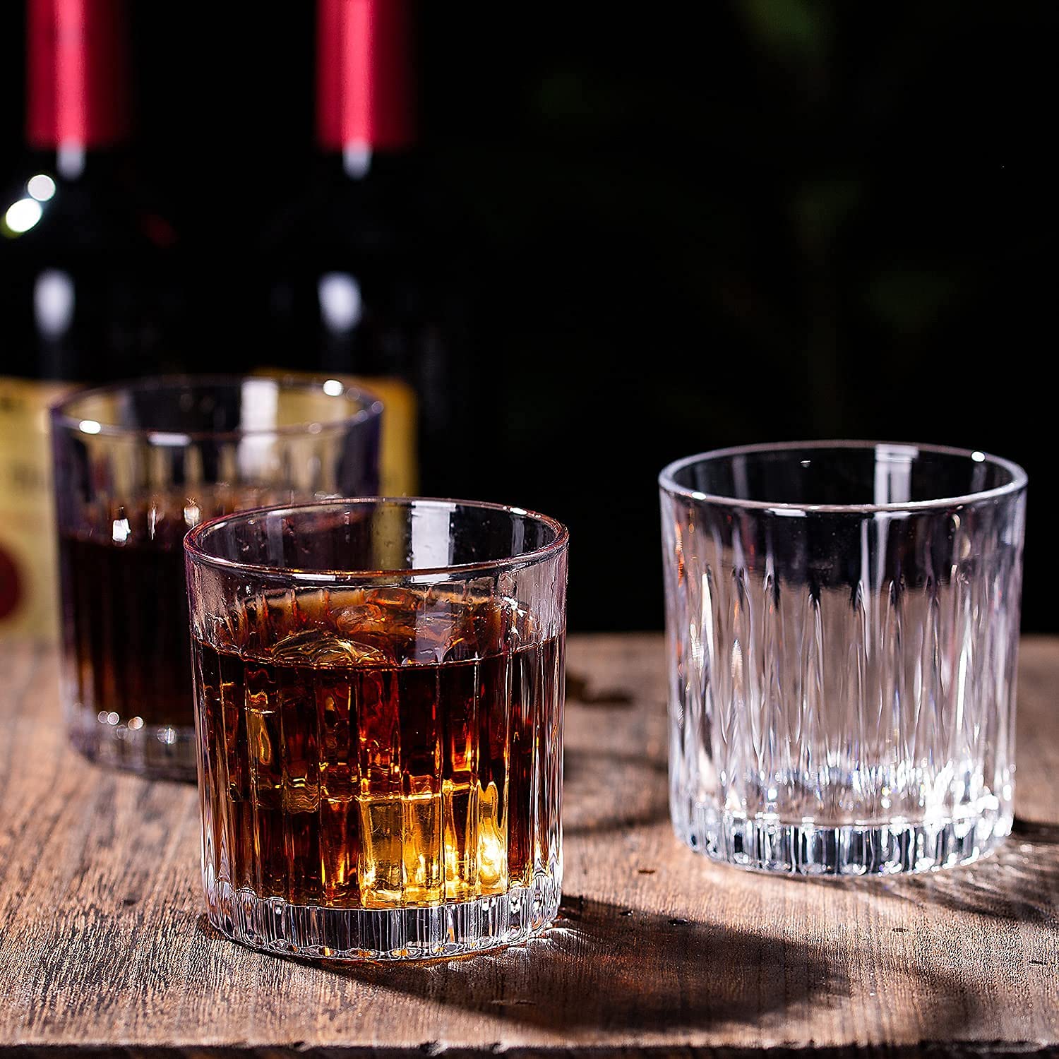 MZP Italin Premium Luxury Whiskey Glass - Set of 12 -300 ml - Crystal Clear Diamond Glass, Elegant Party Drinking Glassware, Dishwasher Safe, Restaurant Glass (Chutki =12) 2