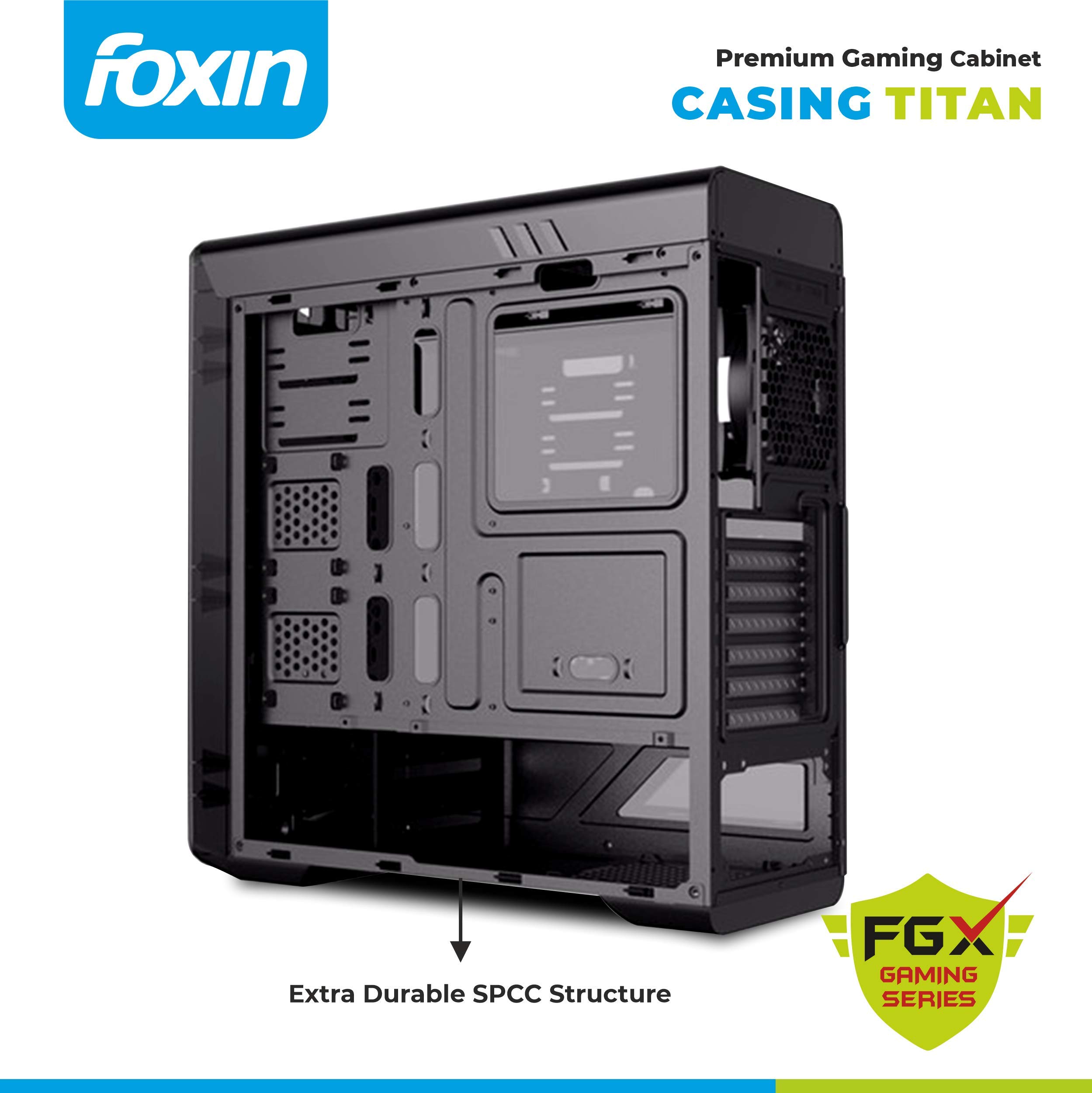 Amazon.in: Buy Foxin FGC-9904 Titan Mid-Tower Gaming Cabinet (Case
