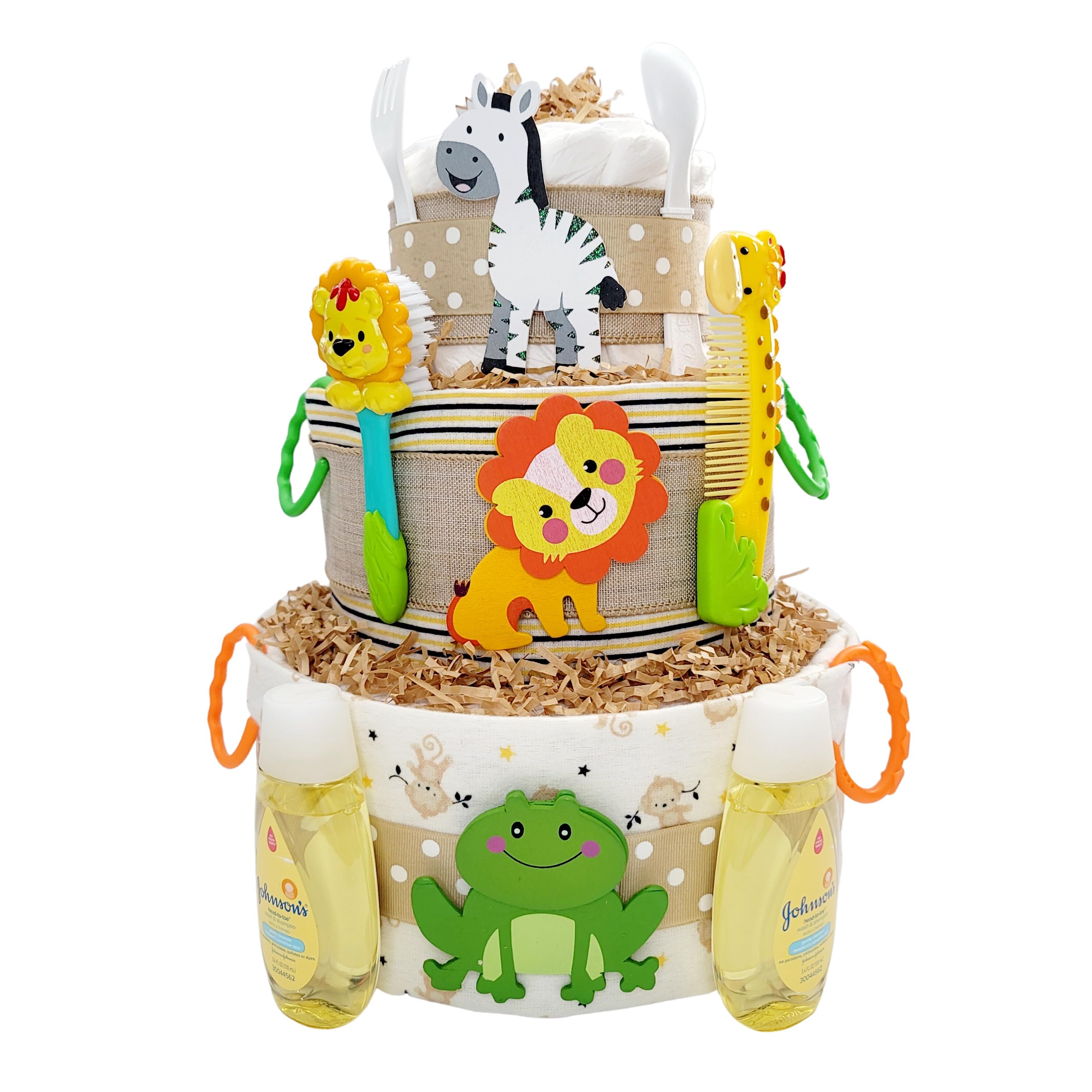 Jungle Safari Animals Diaper Cake