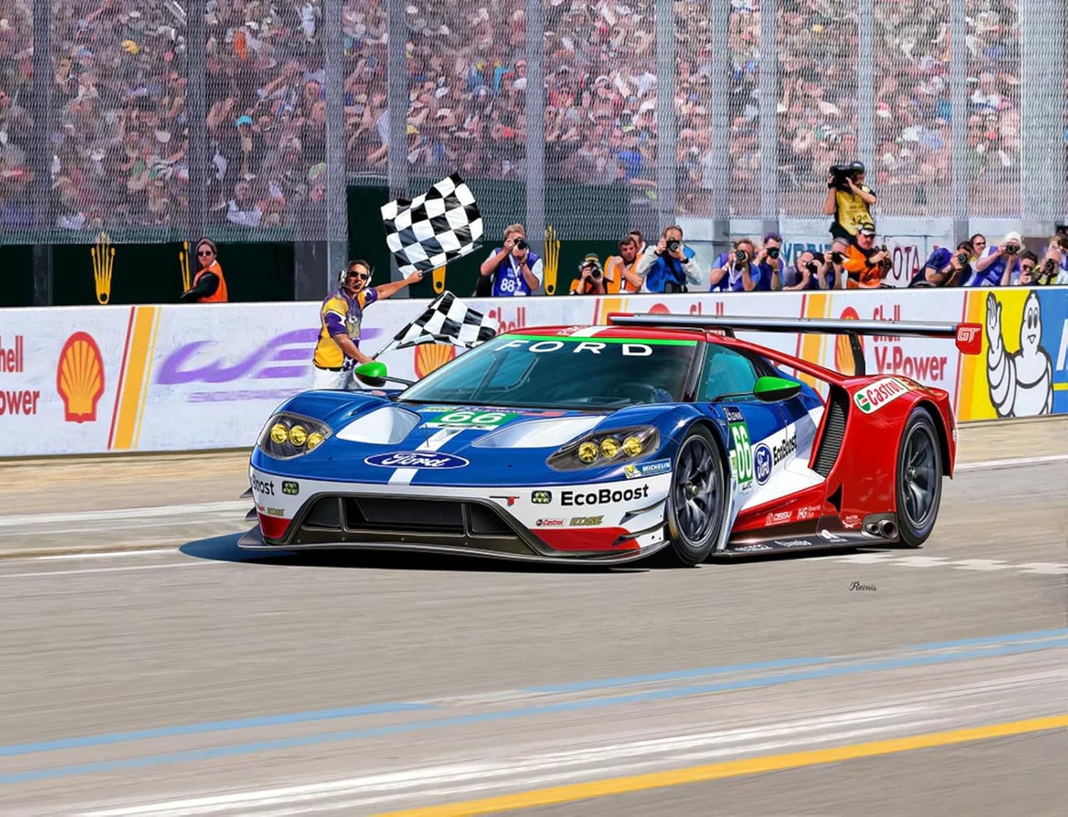 Revell RV07041 2017 Ford Gt - Le Mans Model Kit, Various