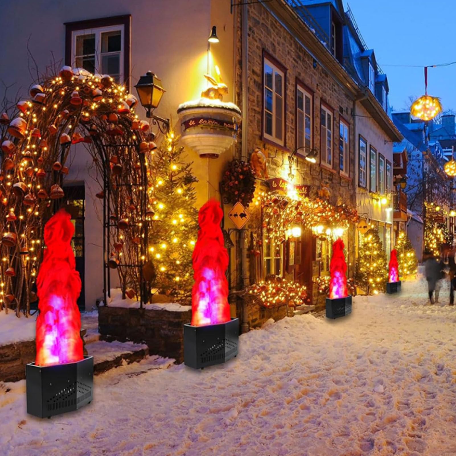 Künstliches Flammenlicht, 36 LEDs, künstliche Feuerflamme, Bühnenlicht, 3D-künstliche Feuerlampe mit Fernbedienung, Lagerfeuerflammen, simulierte Dekoreffektlichter für Weihnachtsfeiern 1.8m/5.9ft