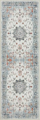 Miniatura 5 de Nailttos Alfombra de pasillo de cocina con estampado floral, 2 x 6, ultra suave, antideslizante, envejecida, lavable a máquina, alfombra de entrada