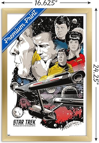 Miniatura 9 de Trends International Star Trek Universe - Póster de pared con ilustración de Joshua Budich, 22.37 x 34.00 pulgadas, versión enmarcada en negro