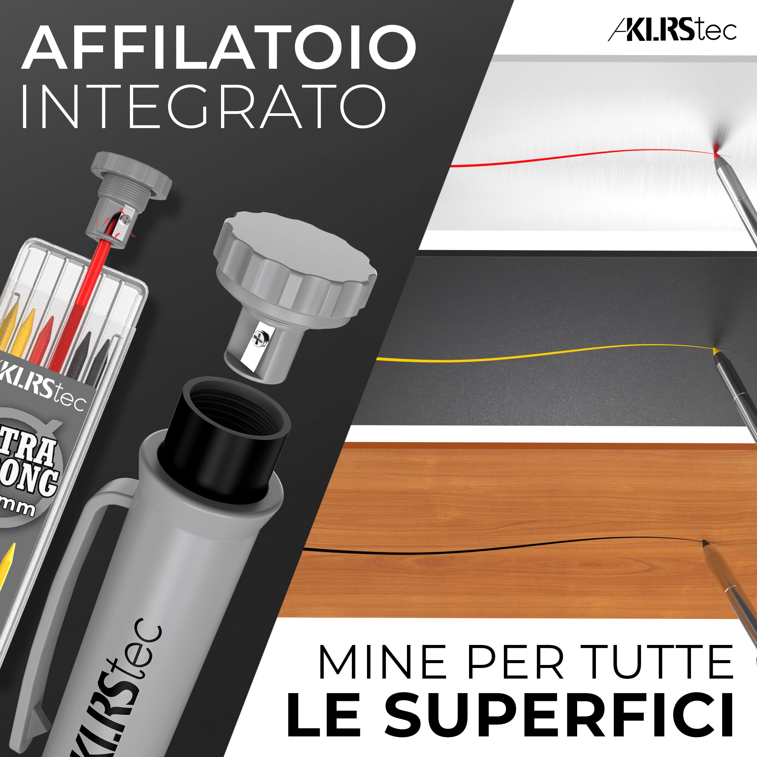 Squadra da falegname professionale Set utensili lavorazione legno 7 pezzi con matita e puntali