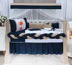 Kit Berço Coleção Brisa, LuckBaby, 11 Peças Maternidade Raposinha